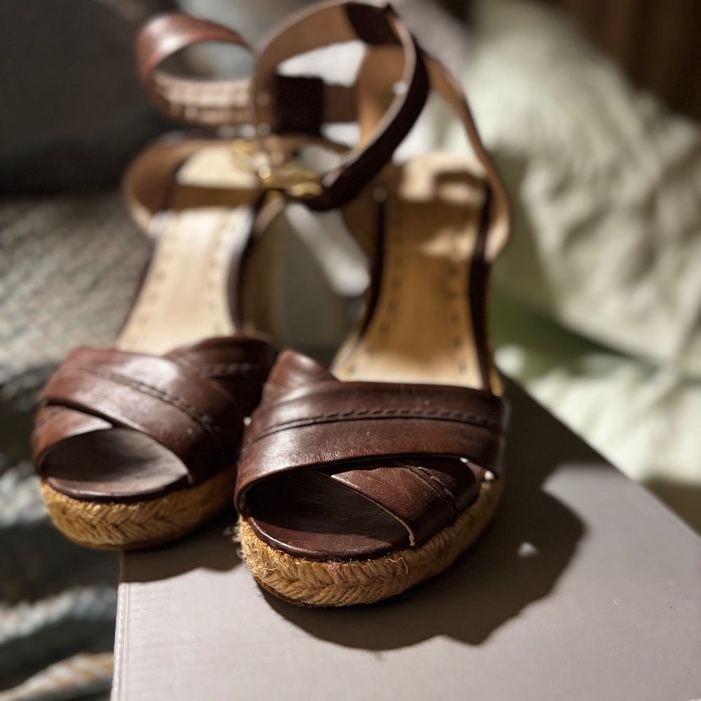 Coach leather sandals